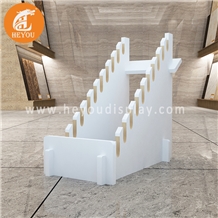 The Portable Marble Stone Wooden Display Rack