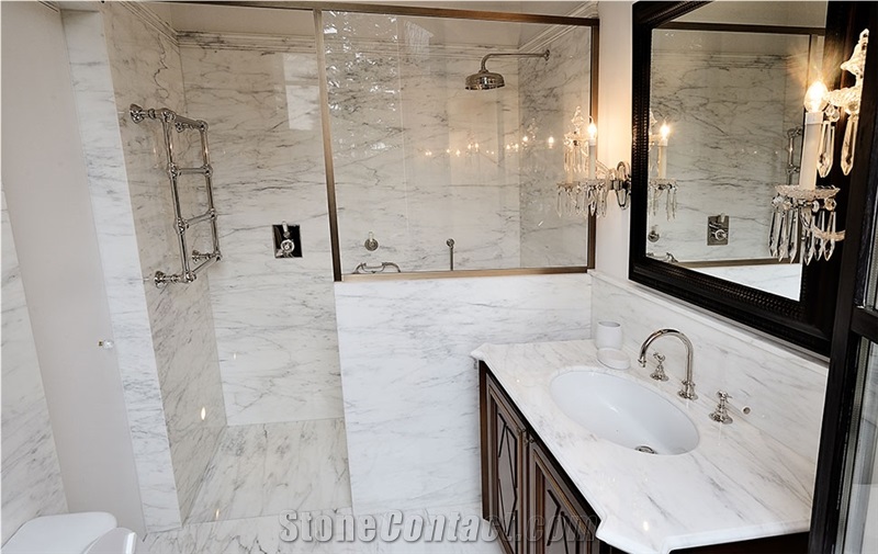 White Marble Commercial Bathroom And Flooring From Italy Stonecontact Com
