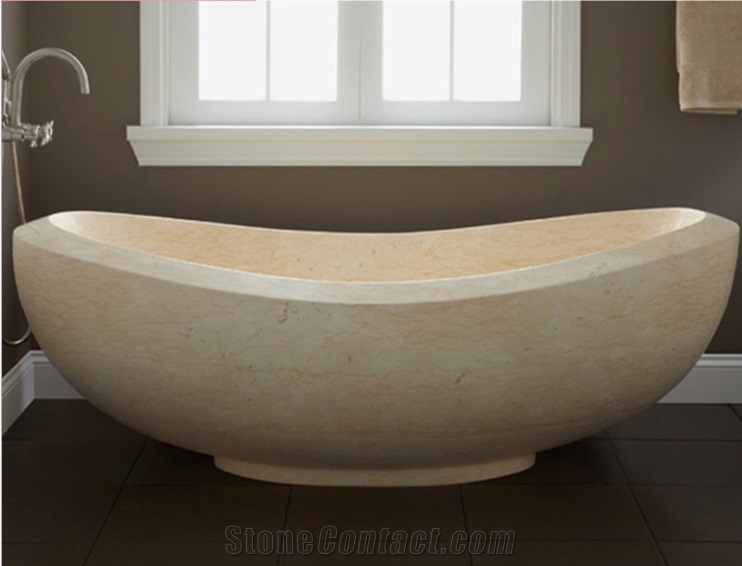 100% Natural Marble Hand Carved Bathtub