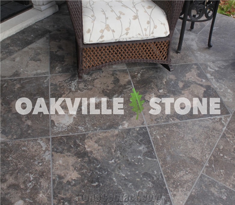 Oakville Algonquin Brown Limestone Floor Tiles