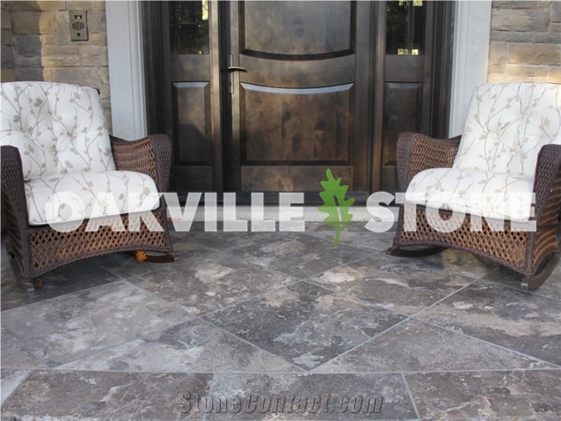 Oakville Algonquin Brown Limestone Floor Tiles