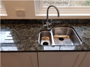 Granite Perimeter Countertop with Double Sink