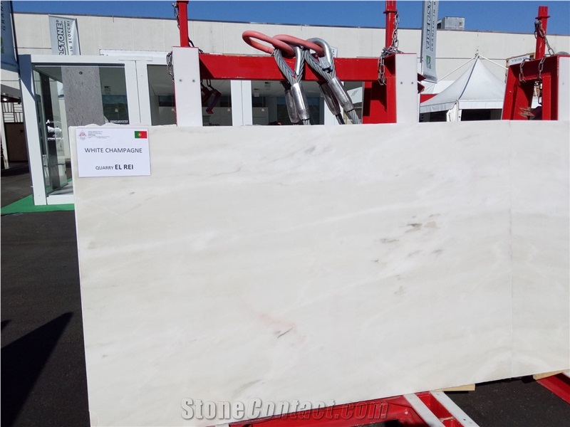 White Champagne Marble Slabs