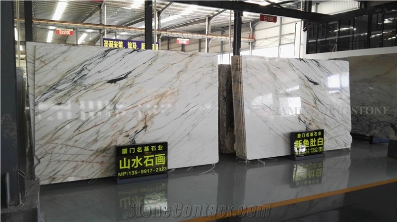 Green Clivia Landscaping White Marble Slabs,Machine Cutting Panel Wall Tiles,Floor Tiles