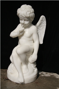 Hunan White Marble Angel Sculpture Statue Memorial