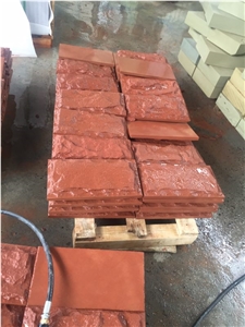 Red Sandstone Split Wall Veneer Cladding Pattern