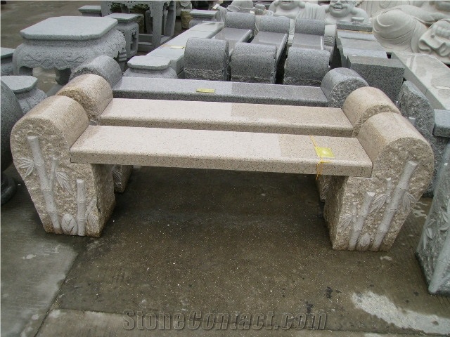 Sculptured Granite Garden Bench G603 Seating