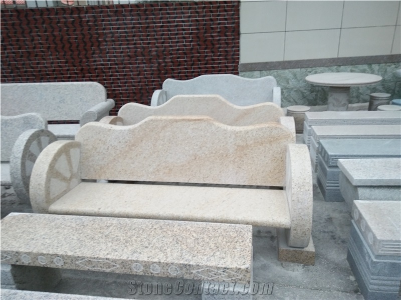 Sculptured Granite Garden Bench G603 Seating