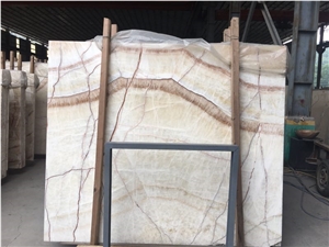 Translucent Red Dragon Onyx Slabs for Flooring