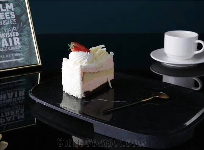 White Marble Furniture Angle Plate Dessert Plate