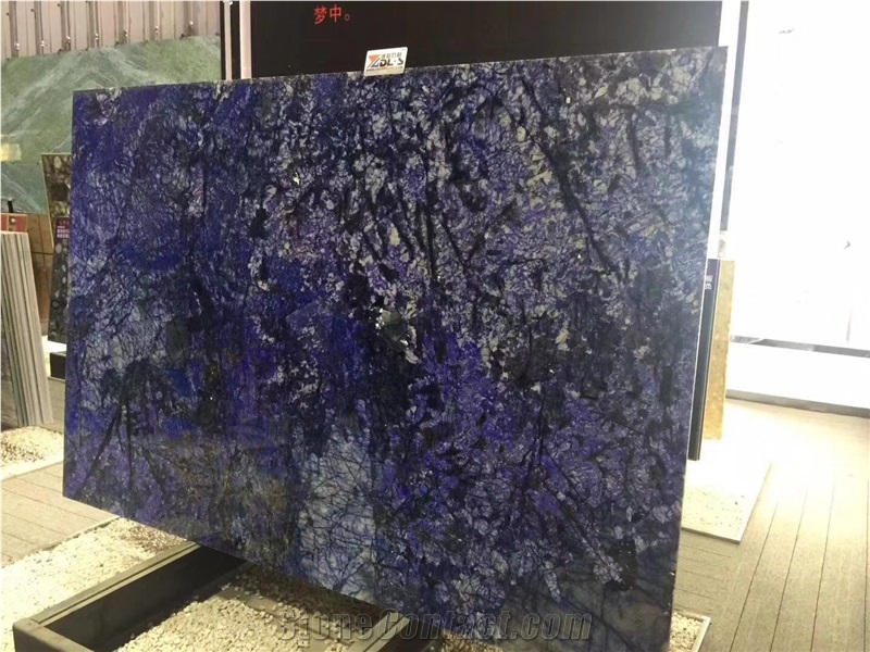 Blue Sodalite Granite Slabs Building Stone Tiles