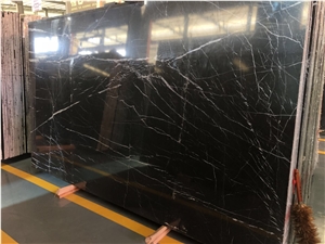 China Black Nero Marquina 2cm Big Slab Floor Tiles
