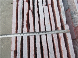 China Pink Natural Quartzite Ledge Stone Wall Cladding Panels