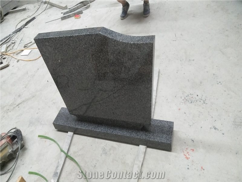 Hainan G654 Dark Grey Granite Headstone Monuments