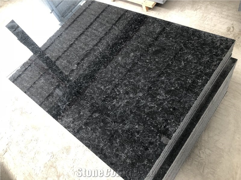 Polished Angola Black Granite Floor Wall Tiles