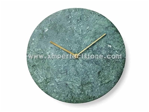 Natural Green Marble Clocks Home Decor Wall Clock