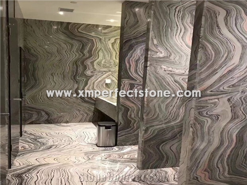 New Cloudy Wave White Granite Tiles