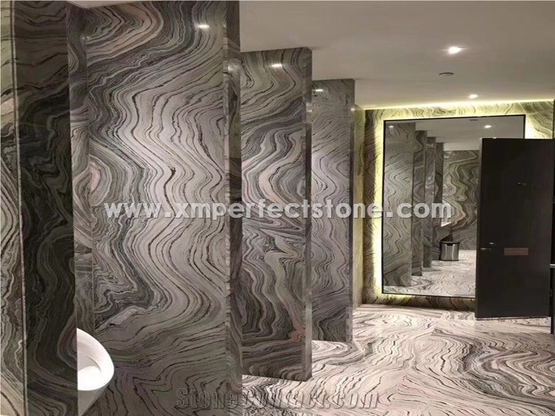 New Cloudy Wave White Granite Tiles