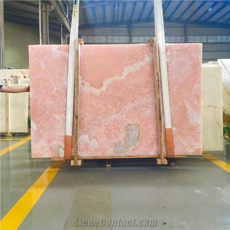 Pink Onyx No Dyed Slabs