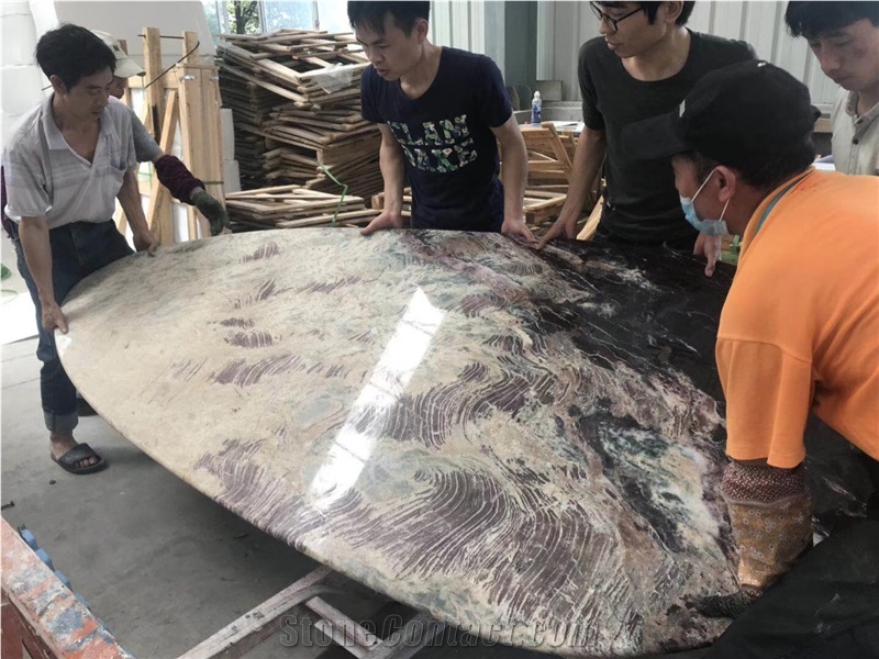 Translucent Colorful Onyx Table for Interior Stone