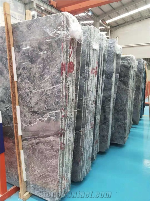 China Romantic Grey Marble Slab for Floor and Wall