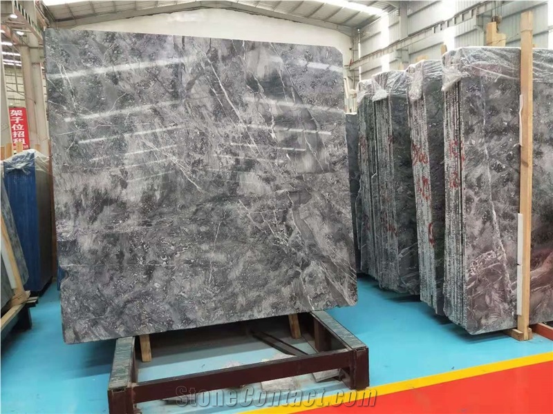 China Romantic Grey Marble Slab for Floor and Wall