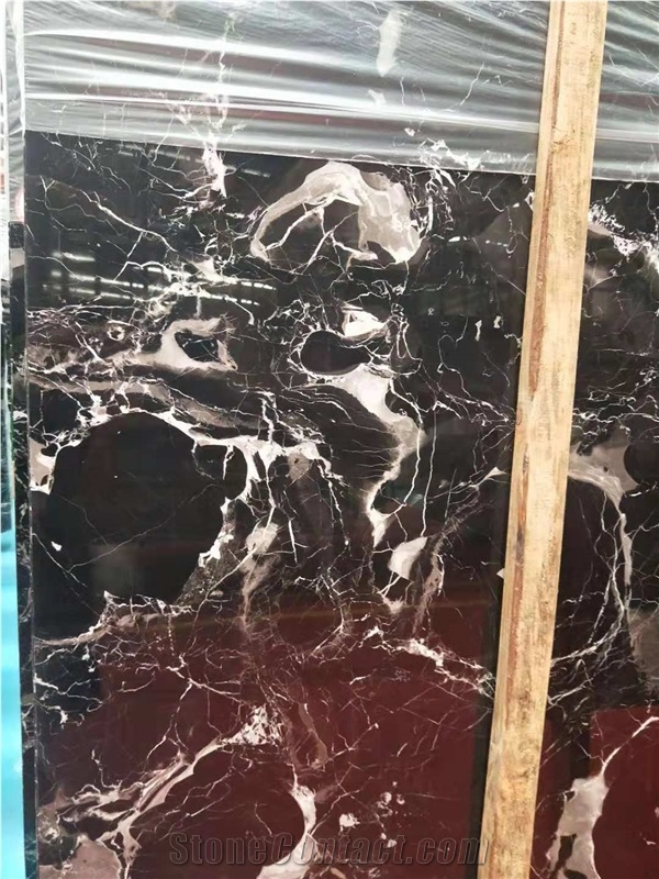 Chinese Black Marble Slab with White Vein for Wall