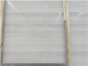 Quarry Price Chine Wood Marble White&Grey Slabs