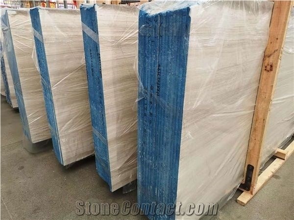Wooden White Marble Slab &Tile for Floor and Wall