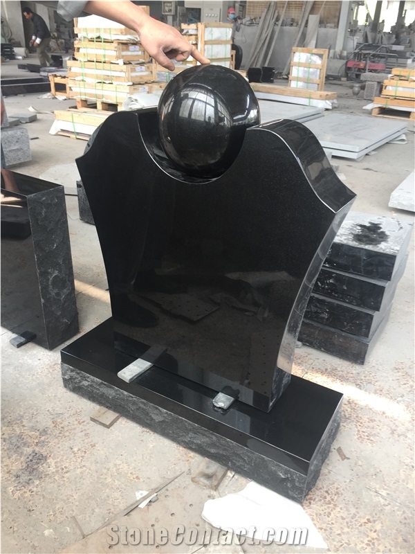 Shanxi Jet Black Monument with Ball on the Top