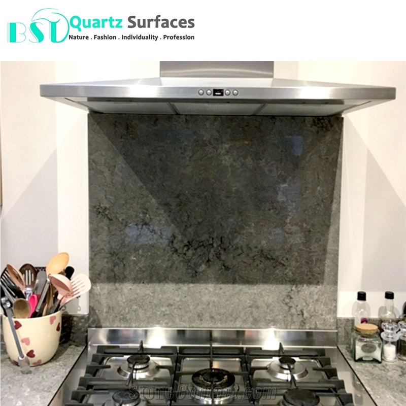 Piatra Grey Quartz Stone Kitchen Counter Top