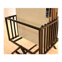 Basket Shape Metal Floor Stone Display Rack