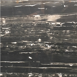 YUANDA Guangxi Black Portoro Silver Marble Slabs