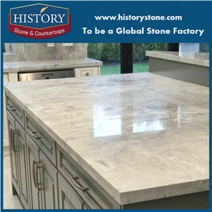 Calacatta Quartzite Marble Kitchen Countertop