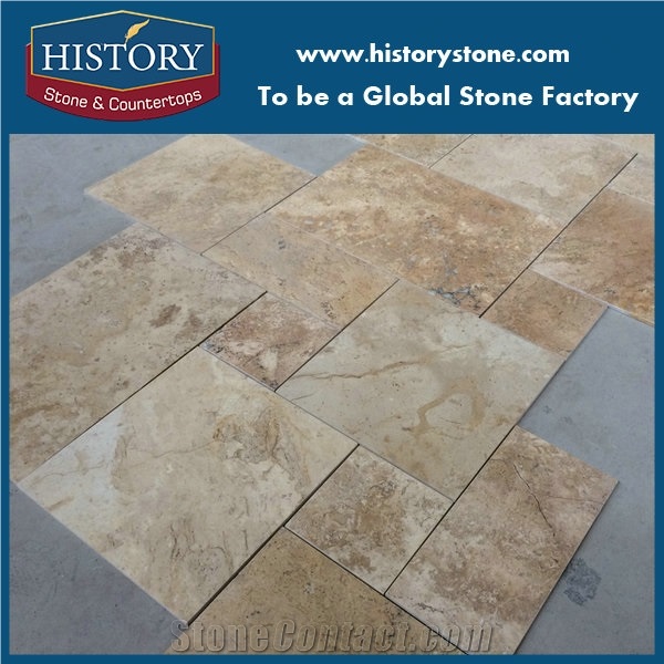 Golden Travertine Tile for Flooring