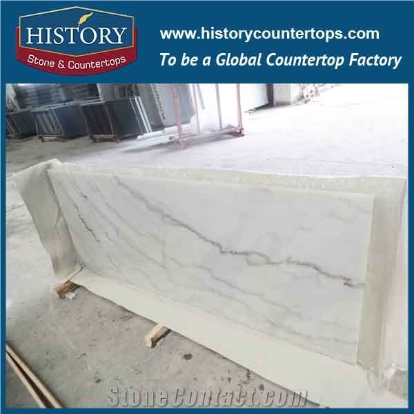 Landscape White Marble Polished Countertops