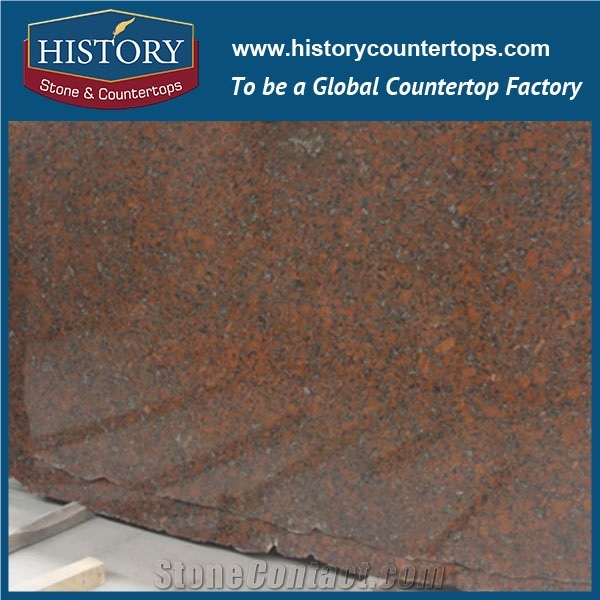 Tian Shan Red Granite Polished Slab for Countertop