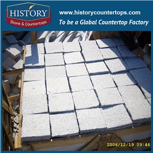 White Granite Cobble Stone Paving Cobblestone