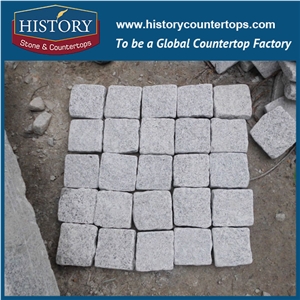 White Granite Cobble Stone Paving Cobblestone