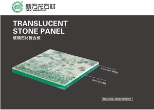 Transulent Glass Backed Onyx Panel
