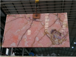 Pink Onyx Slabs and Tiles