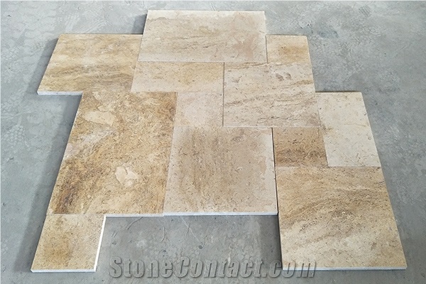 China New Beige Travevertine Flooring Tile Factory