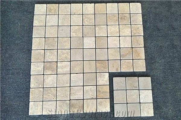 China New Beige Travevertine Flooring Tile Factory