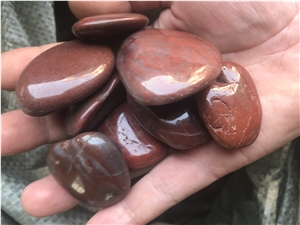 2-3Cm Red Color Polished Pebble