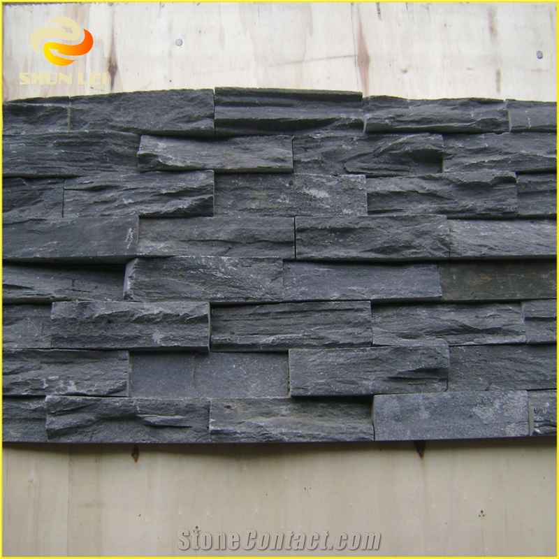 Black Slate Culture Stone Wall Cladding Panel