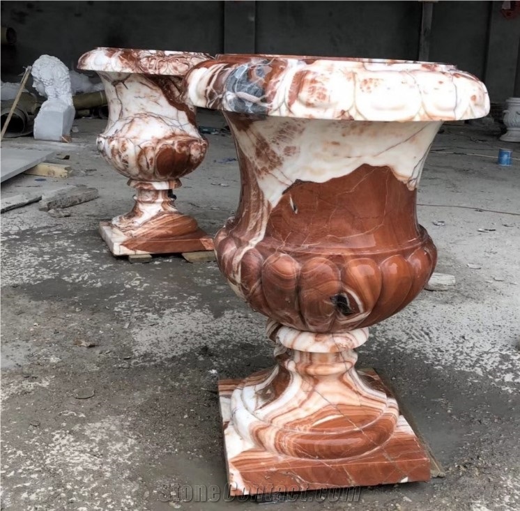 Decorative Stone Vase Marble Planter Flowerpot