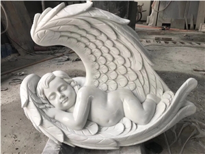 Hand Carved White Marble Grave Headstones