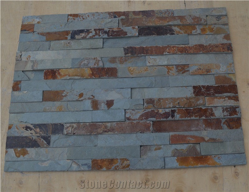 Multicolor Slate Rusty Slate Culture Stone Veneer