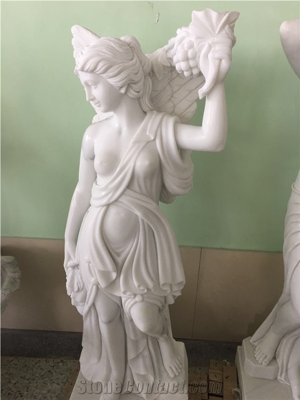 Sichuan White Marble Western Human Sculptures