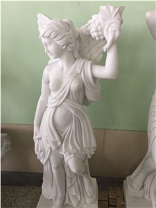 Sichuan White Marble Western Human Sculptures